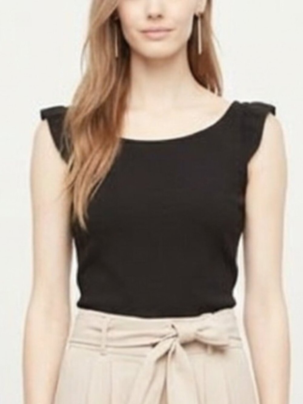 Ann Taylor Ruffle Cap Sleeve Top - Picture 3 of 14